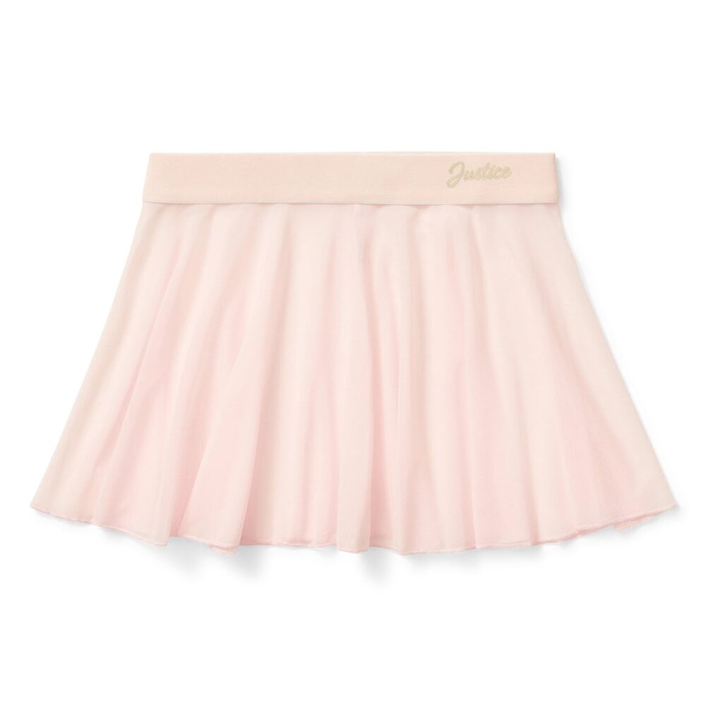 Justice Girls Pink Mesh Ballet Dance Skirt Elastic Waist NWT Size XS 5-6